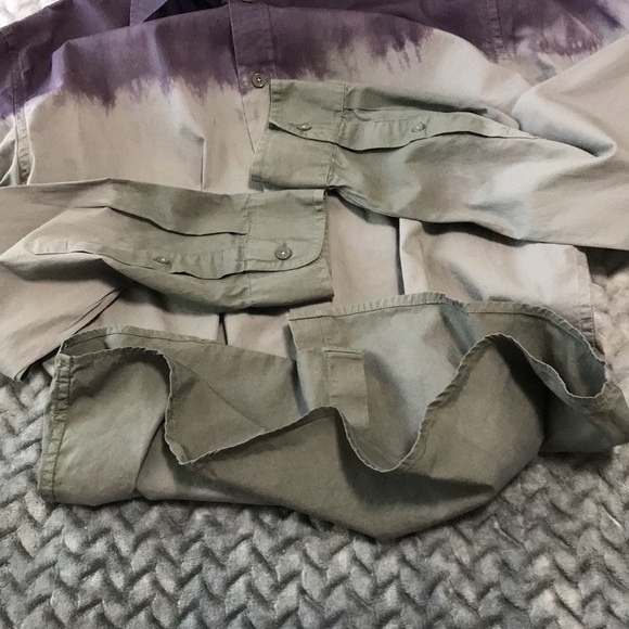 Mens 725 Original long sleeve shirt, Size M, Colour Grey Black and Purple ombré - Picture 6 of 10